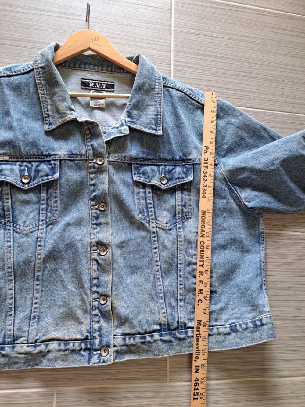 Vtg Aztec Southwestern Womens 3XL Feather Trim Denim Jacket Embroidery Hong Kong - Picture 10 of 11